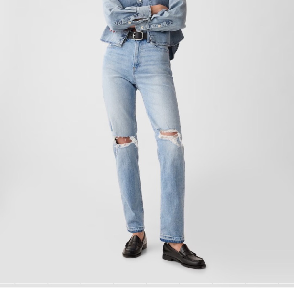 Gap Cheeky straight high rise denim